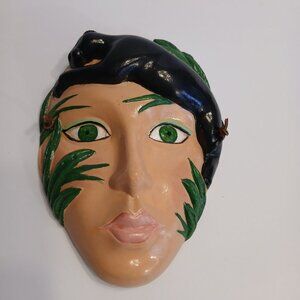 VINTAGE CERAMIC LADY FACE MASK